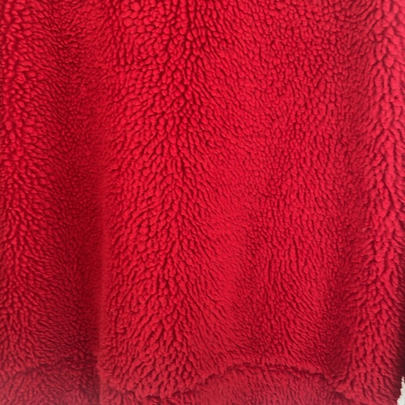 Garage Sherpa Jacket - Oversized Red Fall/Winter Coat (M-L) - Picture 9 of 12